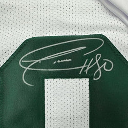 Framed Autographed/Signed Donald Driver 35x39 Green Bay White Football Jersey JSA COA