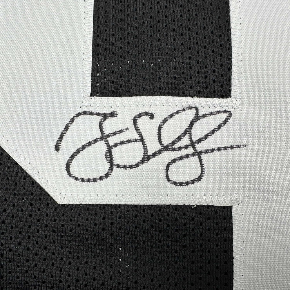 Framed Autographed/Signed Greg Lloyd 35x39 Pittsburgh Black Football Jersey Beckett BAS COA (ONLINE ORDER ONLY)