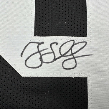Framed Autographed/Signed Greg Lloyd 35x39 Pittsburgh Black Football Jersey Beckett BAS COA (ONLINE ORDER ONLY)