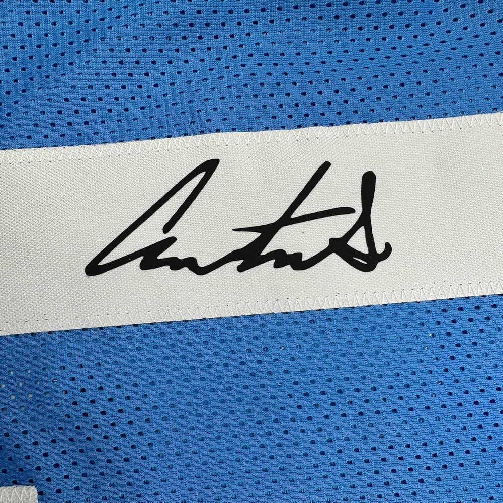 Framed Facsimile Autographed Austin Simmons 35x39 Ole Miss Blue Reprint Laser Auto College Football Jersey (ONLINE ORDER ONLY)