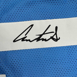 Framed Facsimile Autographed Austin Simmons 35x39 Ole Miss Blue Reprint Laser Auto College Football Jersey (ONLINE ORDER ONLY)