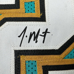Framed Facsimile Autographed Ja Morant 35x39 Memphis Teal Retro Reprint Laser Auto Basketball Jersey (ONLINE ORDER ONLY)
