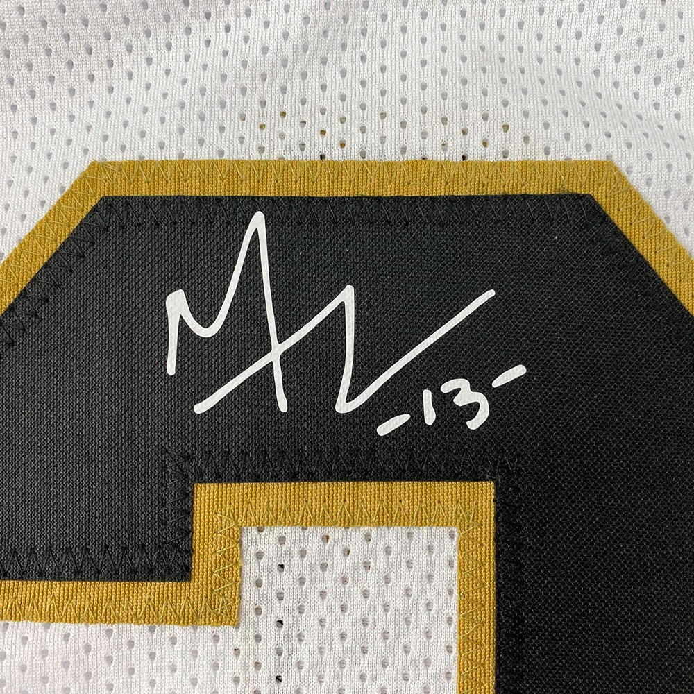 Framed Facsimile Autographed Michael Thomas 35x39 New Orleans White Reprint Laser Auto Football Jersey Size Men's XL (ONLINE ORDER ONLY)