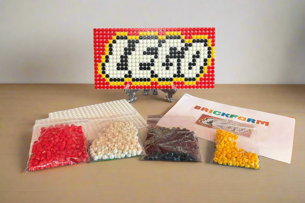 Build-It-Yourself LEGO Logo Sign Kit – 16x32 Studs | Includes Baseplate, Bricks & Instructions (ONLINE ORDER ONLY)