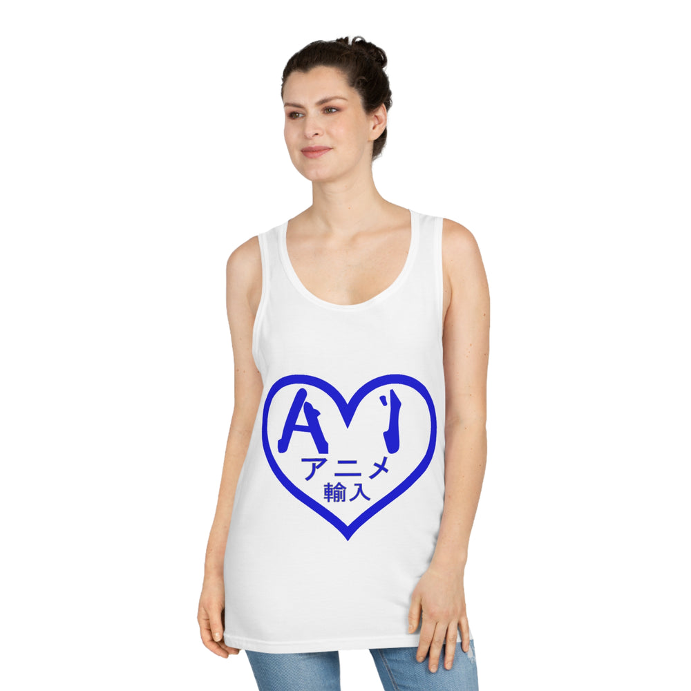 Anime Imports 2010 Heart Logo (Blue) Unisex Soft Tank Top