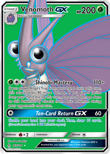 Venomoth GX (193/214) [Sun & Moon: Unbroken Bonds] (Online Only)