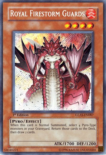 Royal Firestorm Guards [GLAS-EN087] Secret Rare (ONLINE ORDER ONLY)