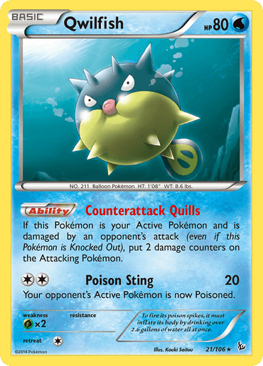Qwilfish (21/106) [XY: Flashfire] (Online Only)