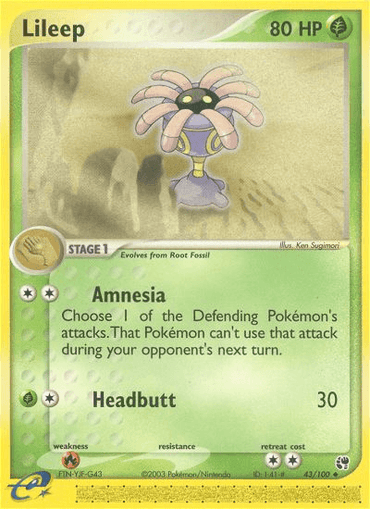 Lileep (43/100) [EX: Sandstorm] (Online Only)