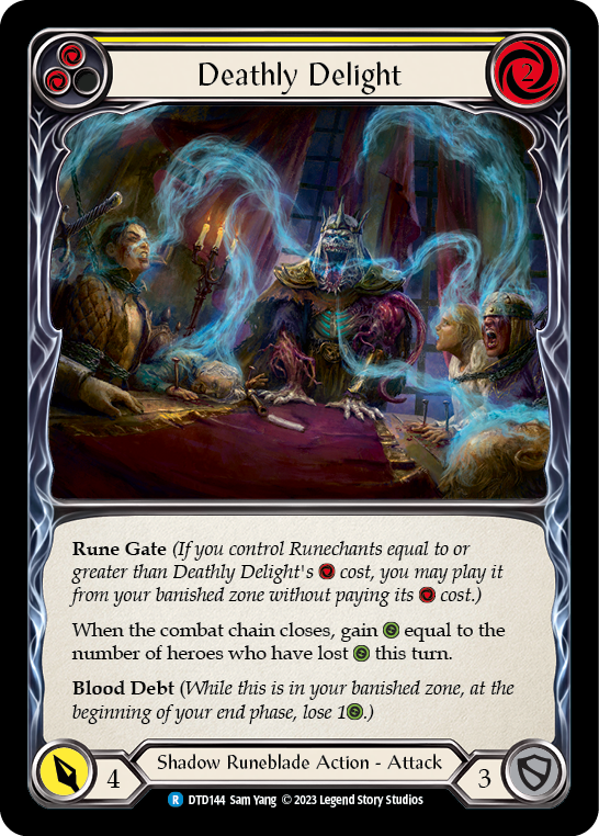 Deathly Delight (Yellow) [DTD144] (Dusk Till Dawn)  Rainbow Foil