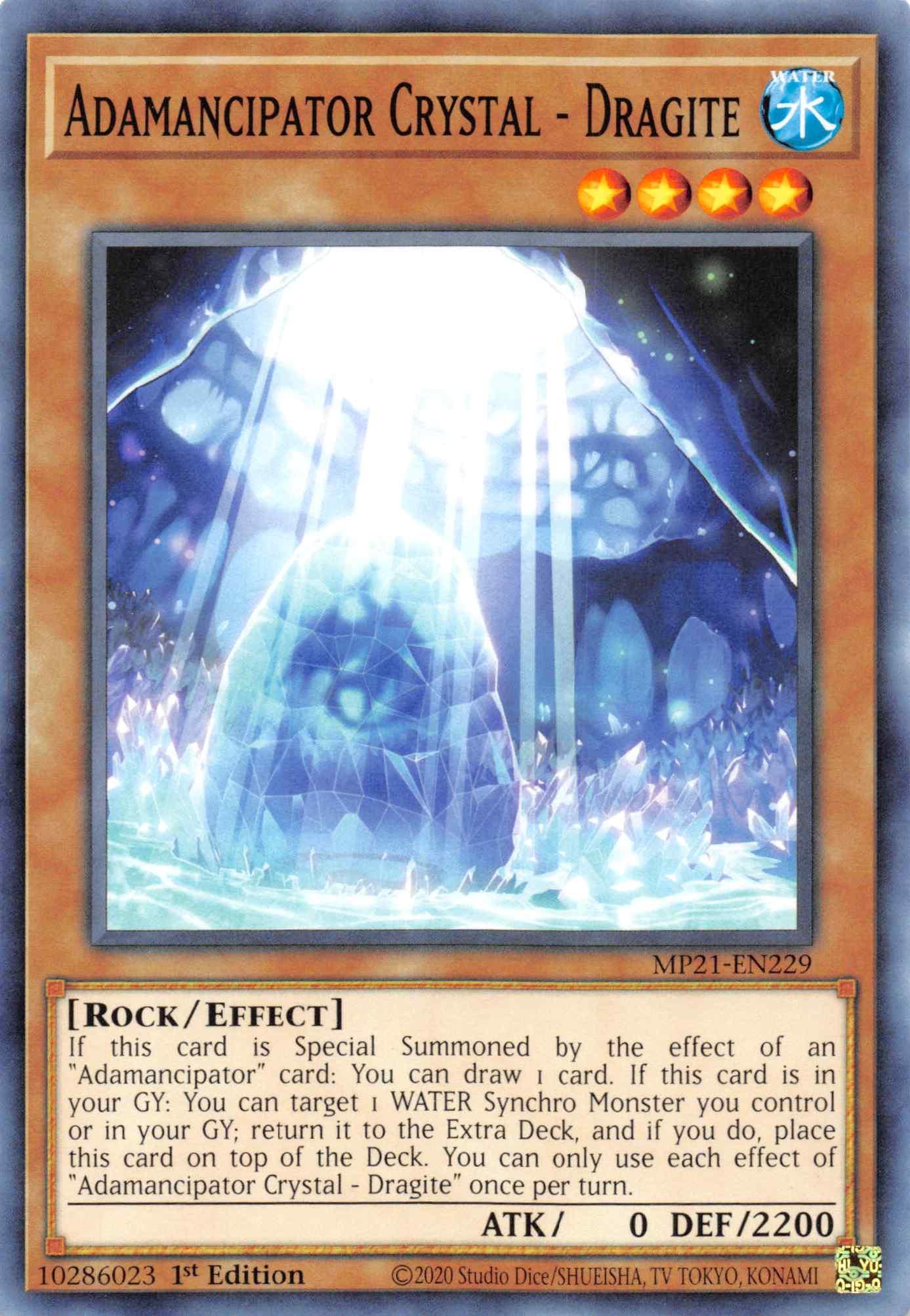 Adamancipator Crystal - Dragite [MP21-EN229] Common (ONLINE ORDER ONLY)