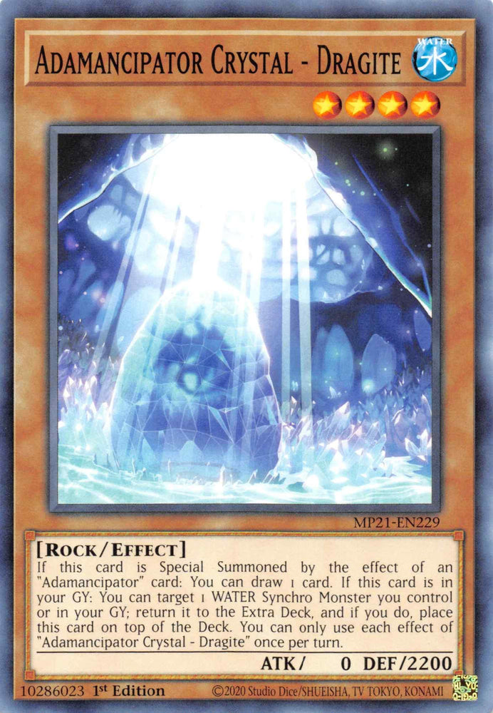 Adamancipator Crystal - Dragite [MP21-EN229] Common (ONLINE ORDER ONLY)