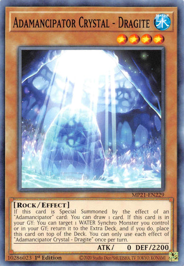 Adamancipator Crystal - Dragite [MP21-EN229] Common (ONLINE ORDER ONLY)