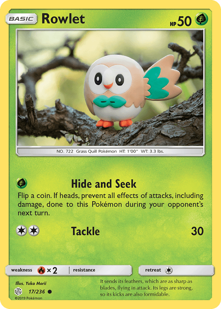 Rowlet (17/236) [Sun & Moon: Cosmic Eclipse] (Online Only)