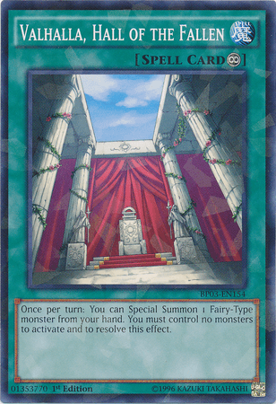 Valhalla, Hall of the Fallen [BP03-EN154] Shatterfoil Rare (ONLINE ORDER ONLY)