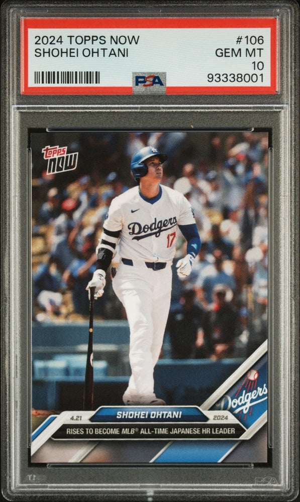 Graded 2024 Topps Now Shohei Ohtani #106 Baseball Card PSA 10 Gem Mint (ONLINE ORDER ONLY)