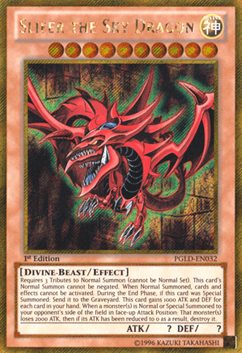Slifer the Sky Dragon [PGLD-EN032] Gold Secret Rare (ONLINE ORDER ONLY)