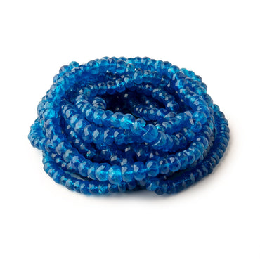 3.5-6mm Neon Apatite faceted rondelle beads 16.5 inch 130 pieces AAA (ONLINE ORDER ONLY)