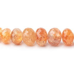5-11mm Sunstone Faceted Rondelle Beads 16 inch 95 pieces (ONLINE ORDER ONLY)