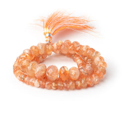 5-11mm Sunstone Faceted Rondelle Beads 16 inch 95 pieces (ONLINE ORDER ONLY)