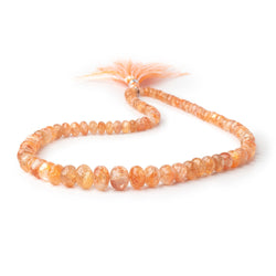 5-11mm Sunstone Faceted Rondelle Beads 16 inch 95 pieces (ONLINE ORDER ONLY)