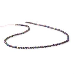2mm Metallic Violet Black Spinel Micro Faceted Rounds 13 inch 183 beads (ONLINE ORDER ONLY)