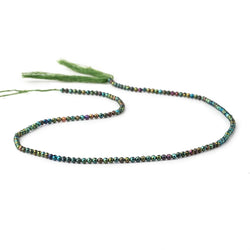 2mm Metallic Green Black Spinel Micro Faceted Rounds 13 inch 183 beads (ONLINE ORDER ONLY)