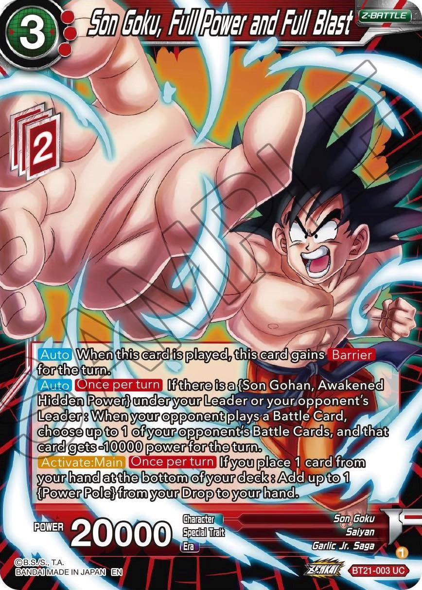 Son Goku, Full Power and Full Blast (BT21-003) [Wild Resurgence] (ONLINE ORDER ONLY)