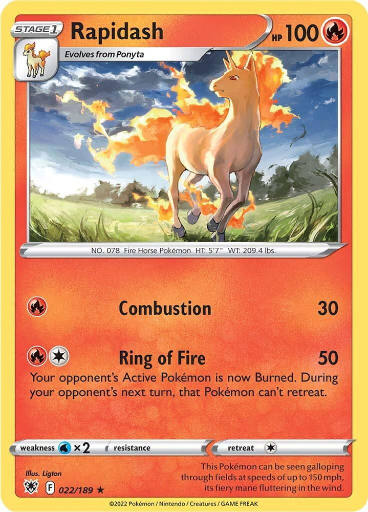 Rapidash (022/189) [Sword & Shield: Astral Radiance] (Online Only)