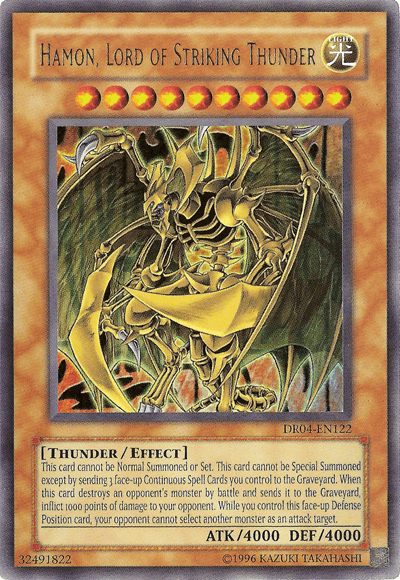 Hamon, Lord of Striking Thunder [DR04-EN122] Ultra Rare (ONLINE ORDER ONLY)