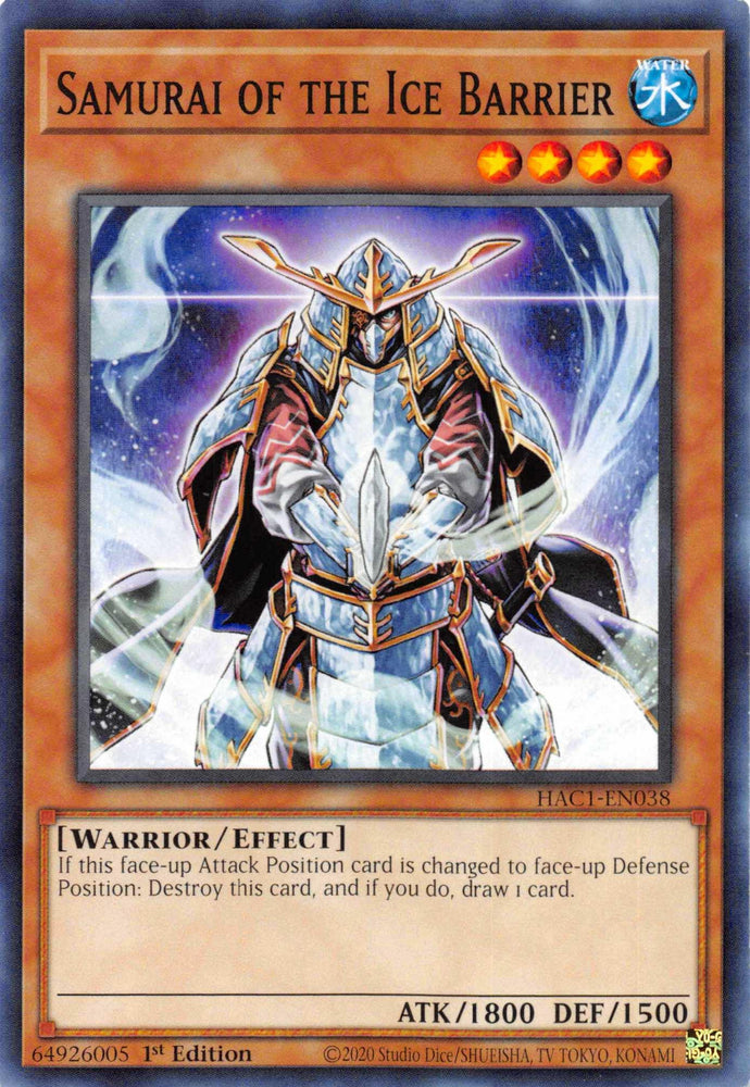 Samurai of the Ice Barrier (Duel Terminal) [HAC1-EN038] Parallel Rare (ONLINE ORDER ONLY)