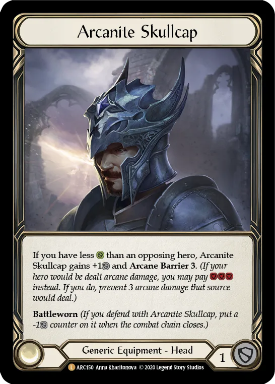 Arcanite Skullcap [U-ARC150] (Arcane Rising Unlimited)  Unlimited Rainbow Foil - Anime Imports LLC