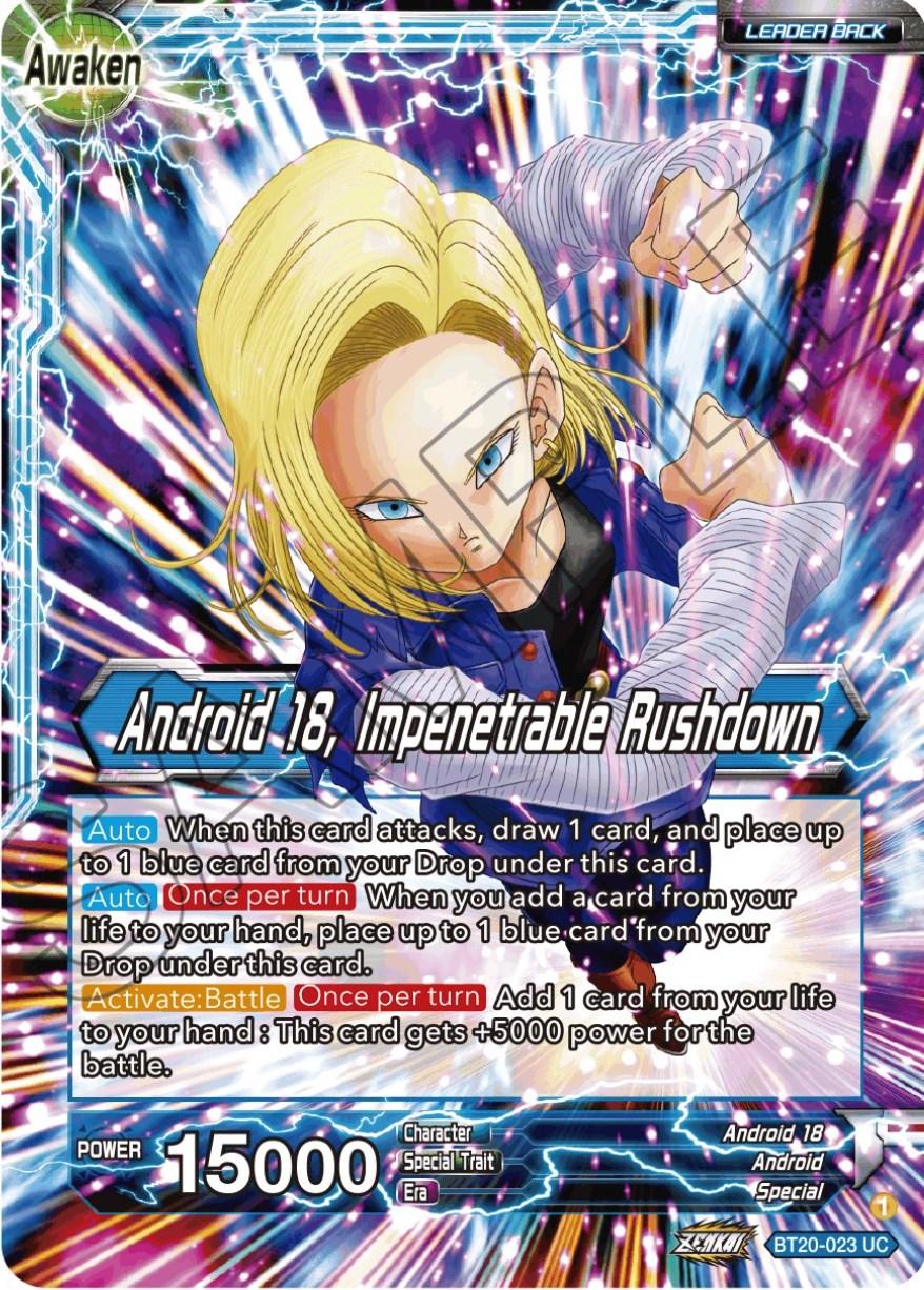 Android 18 // Android 18, Impenetrable Rushdown (BT20-023) [Power Absorbed] (ONLINE ORDER ONLY)