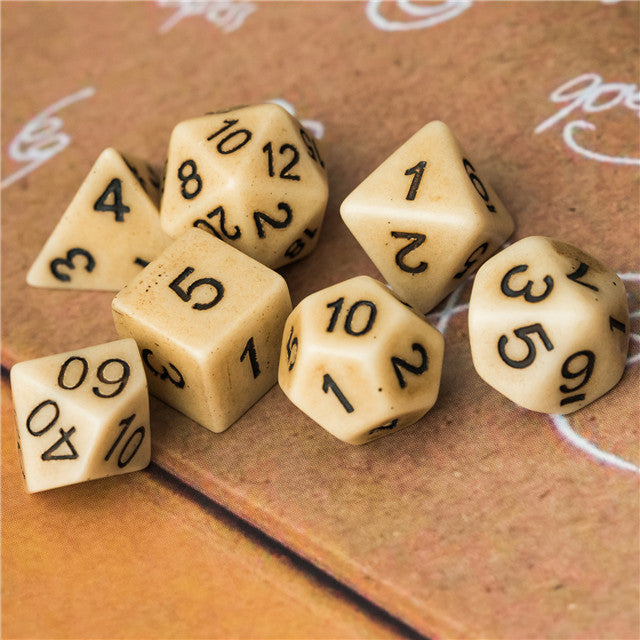 Brown Imitation Stone DND Dice RPG Resin Dice (46g) (Online Only)