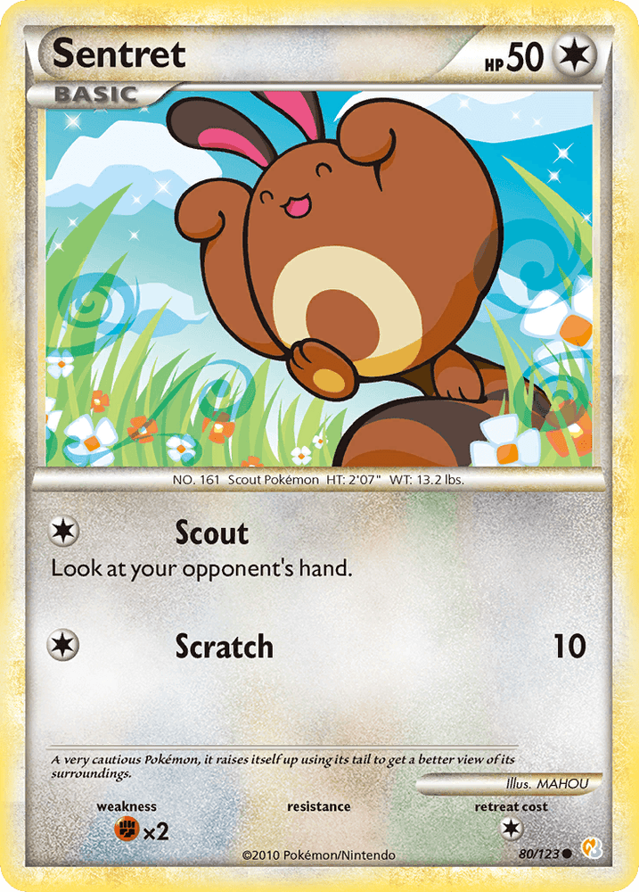Sentret (80/123) [HeartGold & SoulSilver: Base Set] (Online Only)