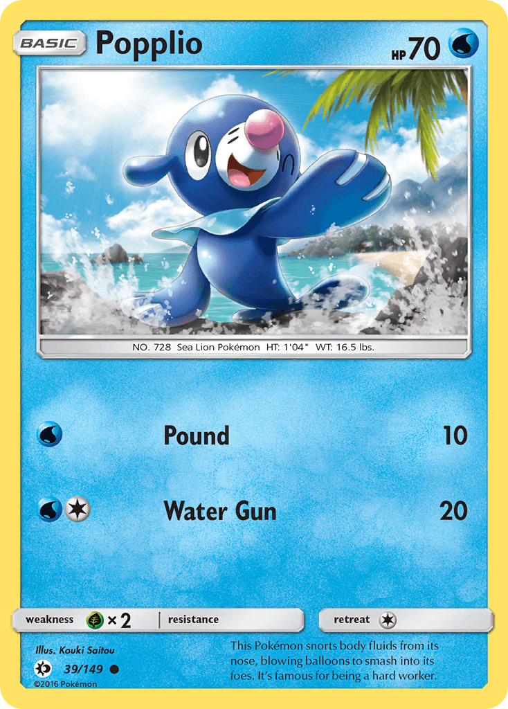 Popplio (39/149) [Sun & Moon: Base Set] (Online Only)