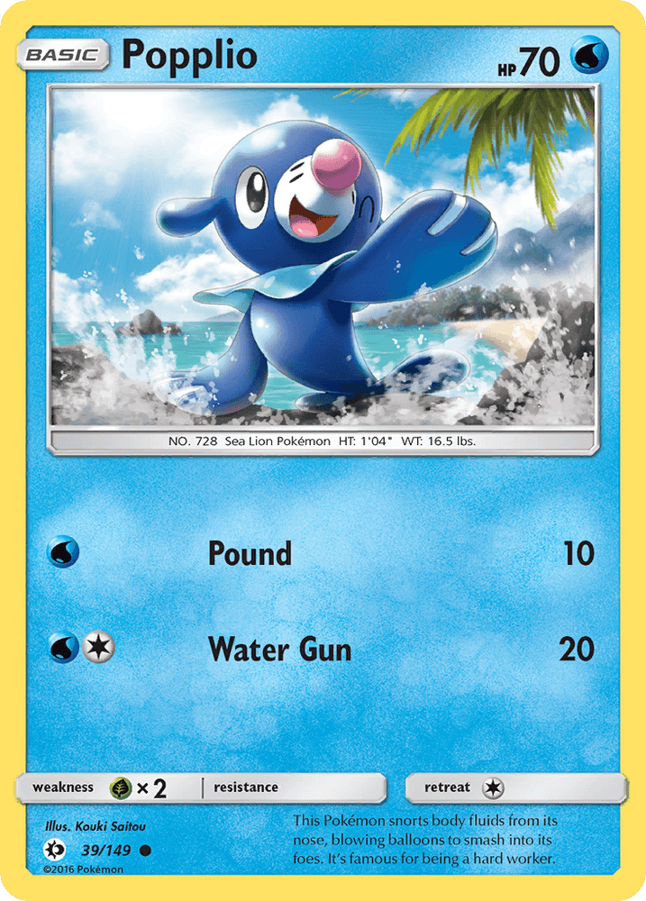 Popplio (39/149) [Sun & Moon: Base Set] (Online Only)