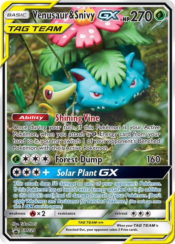 Venusaur & Snivy GX (SM229) [Sun & Moon: Black Star Promos] (Online Only)
