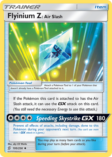 Flyinium Z: Air Slash (195/236) [Sun & Moon: Unified Minds] (Online Only)