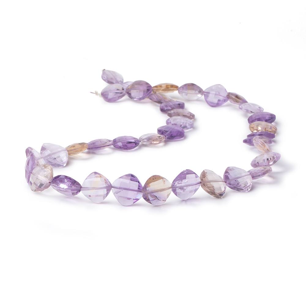 9.5-10.5mm Ametrine Faceted Pillow Beads 15.5 inch 36 pieces (ONLINE ORDER ONLY)