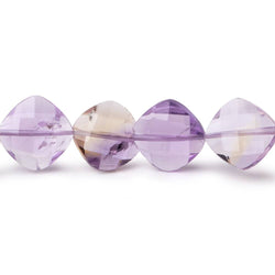 9.5-10.5mm Ametrine Faceted Pillow Beads 15.5 inch 36 pieces (ONLINE ORDER ONLY)