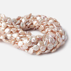 9.5-10.5mm Blush Peach Coin Freshwater Pearl 16 inch 37 pieces (ONLINE ORDER ONLY)