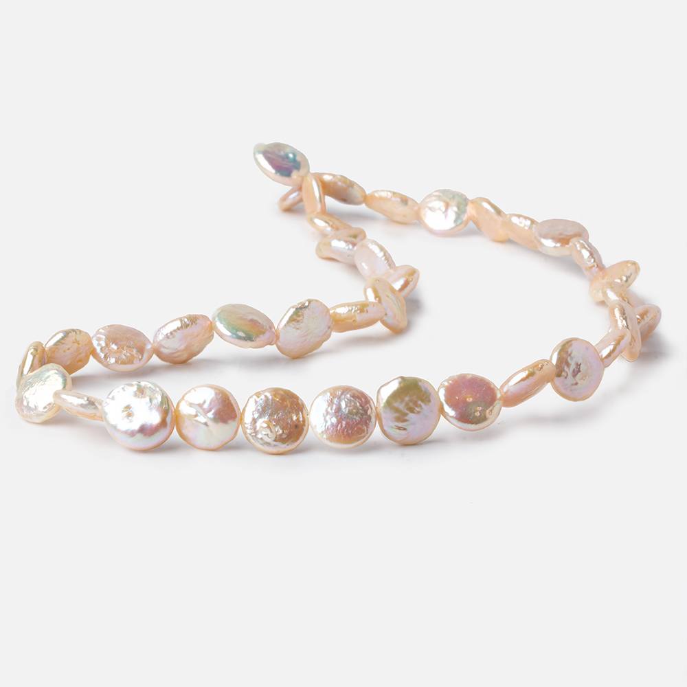 9.5-10.5mm Blush Peach Coin Freshwater Pearl 16 inch 37 pieces (ONLINE ORDER ONLY)