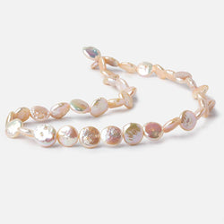 9.5-10.5mm Blush Peach Coin Freshwater Pearl 16 inch 37 pieces (ONLINE ORDER ONLY)