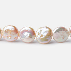 9.5-10.5mm Blush Peach Coin Freshwater Pearl 16 inch 37 pieces (ONLINE ORDER ONLY)