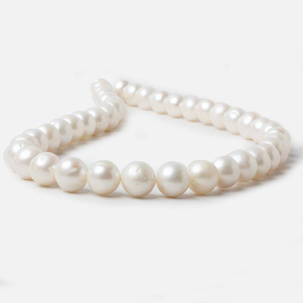 9.5-10.5mm Off White Off Round Freshwater Pearls 15 inch strand 40 pcs (ONLINE ORDER ONLY)