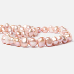9.5-10.5mm Orangy Pink Baroque Side Drill 2.5mm large hole Pearl 48 pcs (ONLINE ORDER ONLY)