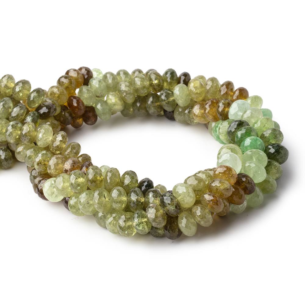 9.5-10mm Grossular Garnet Faceted Rondelle Beads 16 inch 62 pieces (ONLINE ORDER ONLY)