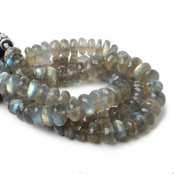 7.5-8mm Labradorite faceted rondelle beads  8 inches 50 pieces AA grade (ONLINE ORDER ONLY)