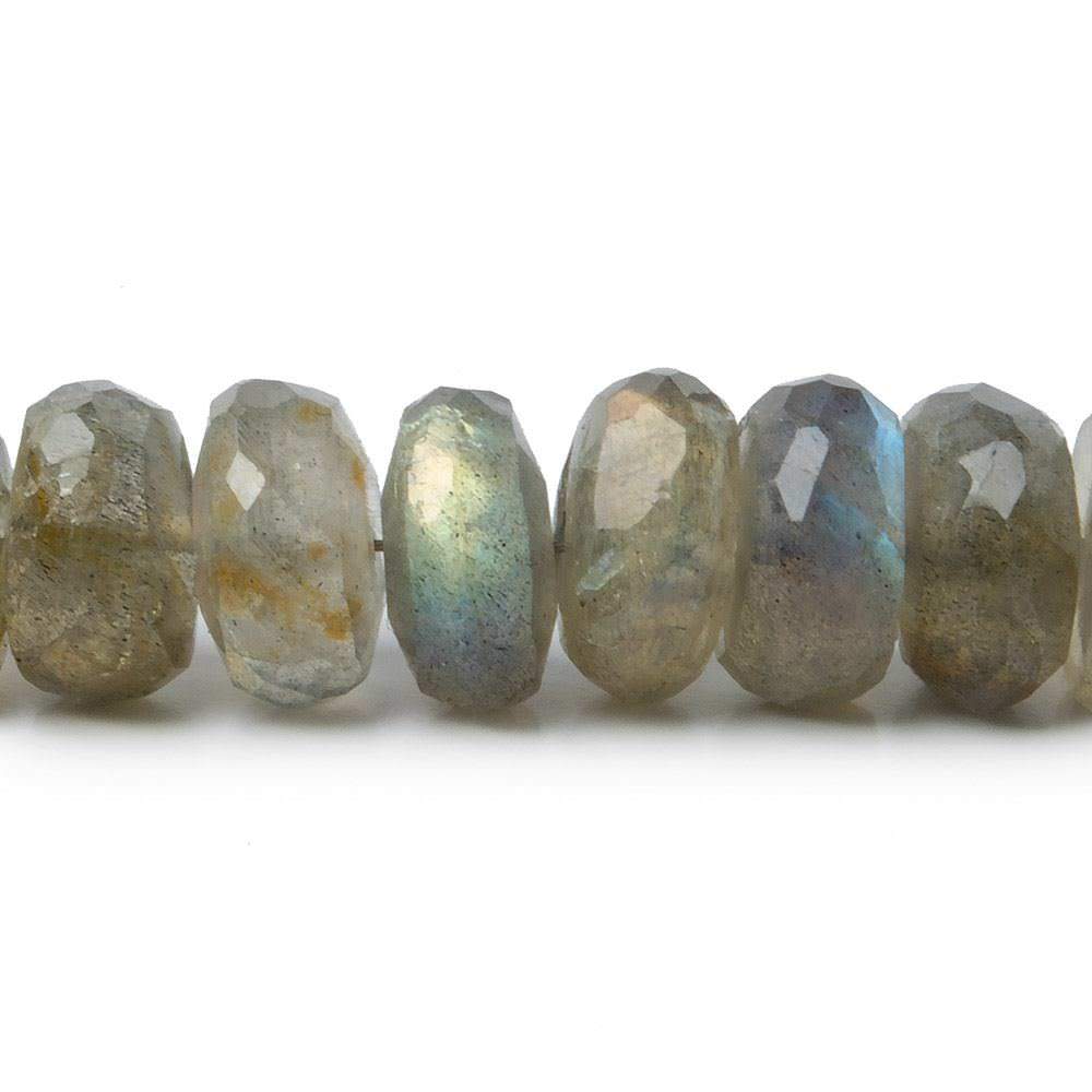 7.5-8mm Labradorite faceted rondelle beads  8 inches 50 pieces AA grade (ONLINE ORDER ONLY)